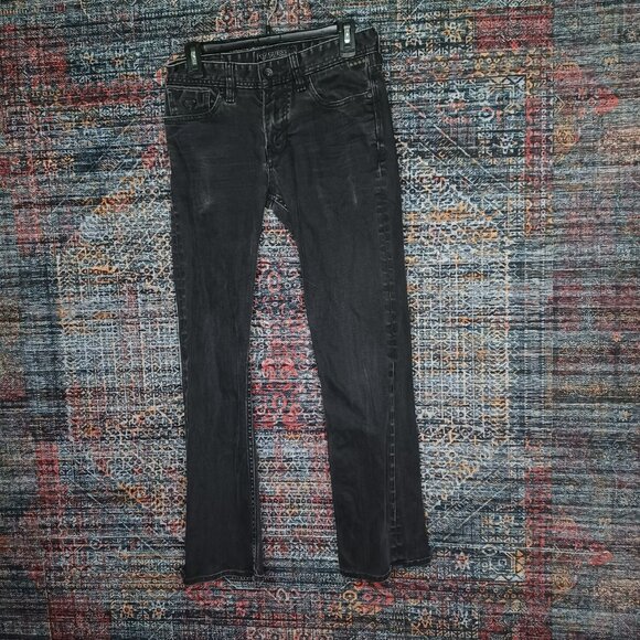 Guess mens charcoal distressed Desmond Relaxed straight jeans 30x30 EUC - Picture 1 of 8